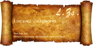 Luczay Zsigmond névjegykártya